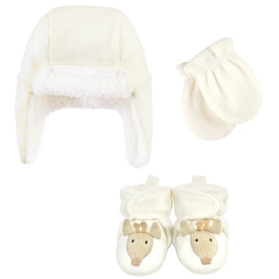 Hudson Baby Unisex Baby Trapper Hat, Mitten And Bootie Set, Giraffe 8 Hudson Baby Unisex Baby Trapper Hat, Mitten And Bootie Set, Giraffe - Image 8