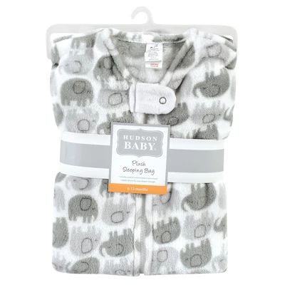 Hudson Baby Plush Sleeveless Sleeping Bag, Sack, Blanket, Elephants 1 Hudson Baby Plush Sleeveless Sleeping Bag, Sack, Blanket, Elephants