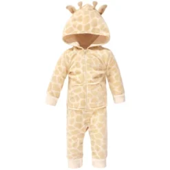 Hudson Baby Infant Fleece Jumpsuits, Coveralls, And Playsuits 1pk, Giraffe