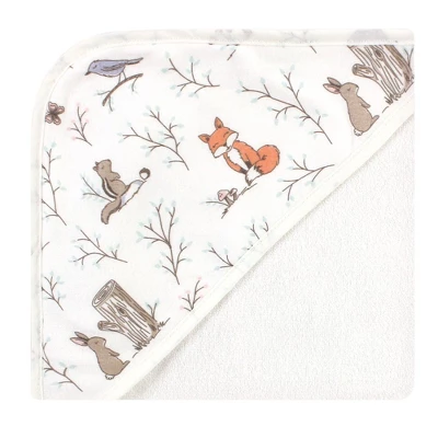 Hudson Baby Infant Girl Cotton Rich Hooded Towels, Enchanted Forest, One Size 3 Hudson Baby Infant Girl Cotton Rich Hooded Towels, Enchanted Forest, One Size - Image 3