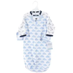 Hudson Baby Infant Boy Cotton Long-Sleeve Wearable Sleeping Bag, Sack, Blanket, Paper Airplane