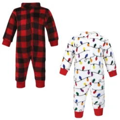 Hudson Baby Unisex Baby Plush Jumpsuits, Christmas Lights -Hudson Baby Store GUEST b728e449 501f 40c2 987e e4048744f13b