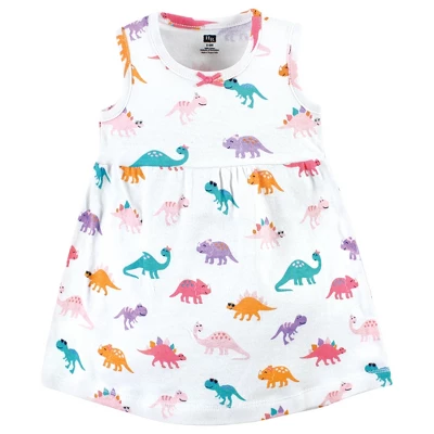 Hudson Baby Infant And Toddler Girl Cotton Dress And Cardigan Set, Cute-A-Saurus 3 Hudson Baby Infant And Toddler Girl Cotton Dress And Cardigan Set, Cute-A-Saurus - Image 3