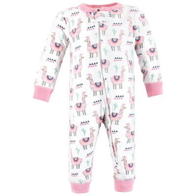 Hudson Baby Infant Girl Cotton Sleep And Play, Llama 2 Hudson Baby Infant Girl Cotton Sleep And Play, Llama - Image 2