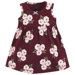 Hudson Baby Baby Girls Cotton Dress And Cardigan Set, Burgundy Floral -Hudson Baby Store GUEST bc9d9a98 828c 4bd9 9af4 2c141c63f737