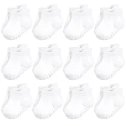 Hudson Baby Unisex Baby Non-Skid No-Show Socks, White -Hudson Baby Store GUEST bcc1580d d868 46fa a60b c504e5a86352