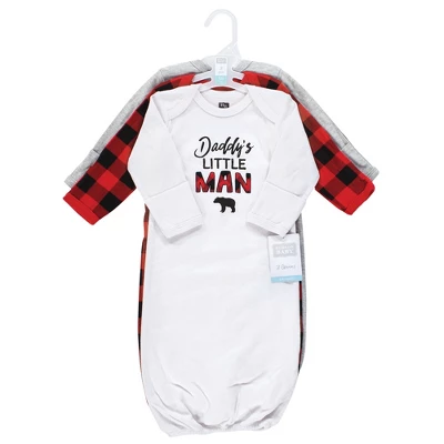 Hudson Baby Infant Boy Cotton Gowns, Buffalo Plaid Family 1 Hudson Baby Infant Boy Cotton Gowns, Buffalo Plaid Family