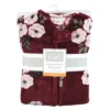 Hudson Baby Infant Girl Plush Sleeping Bag, Sack, Blanket, Burgundy Floral