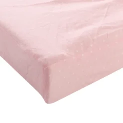 Hudson Baby Infant Girl Cotton Changing Pad Cover, Pink Safari, One Size