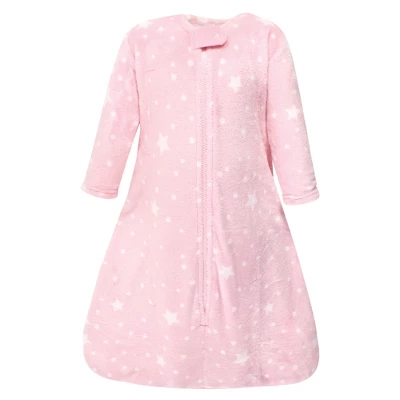 Hudson Baby Infant Girl Plush Sleeping Bag, Sack, Blanket, Long-Sleeve Night Sky 4 Hudson Baby Infant Girl Plush Sleeping Bag, Sack, Blanket, Long-Sleeve Night Sky - Image 4