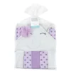 Hudson Baby Infant Girl Hooded Towel And Five Washcloths, Purple Dots Pretty Elephant, One Size