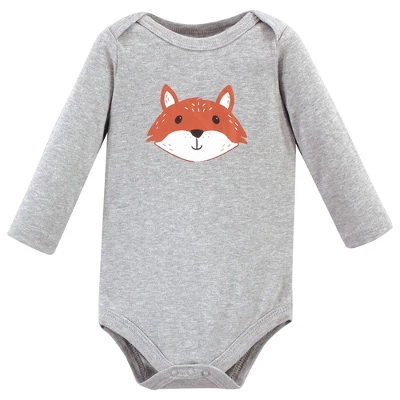 Hudson Baby Infant Boy Cotton Long-Sleeve Bodysuits, Little Fox 2 Hudson Baby Infant Boy Cotton Long-Sleeve Bodysuits, Little Fox - Image 2