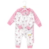 Hudson Baby Infant Girl Cotton Sleep And Play, Llama