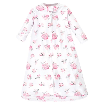 Hudson Baby Infant Girl Cotton Long-Sleeve Wearable Sleeping Bag, Sack, Blanket, Basic Pink Floral, 0-3 Months 2 Hudson Baby Infant Girl Cotton Long-Sleeve Wearable Sleeping Bag, Sack, Blanket, Basic Pink Floral, 0-3 Months - Image 2