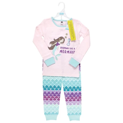 Hudson Baby Girl Cotton Pajama Set, Mermaid 1 Hudson Baby Girl Cotton Pajama Set, Mermaid