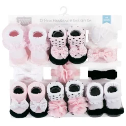 Hudson Baby Girl Headband And Socks Giftset, Little Lady, One Size