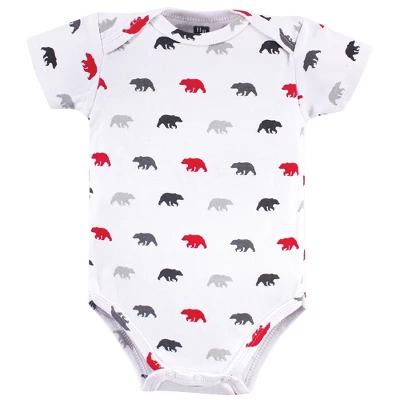 Hudson Baby Cotton Bodysuits 5pk, Baby Bear 4 Hudson Baby Cotton Bodysuits 5pk, Baby Bear - Image 4