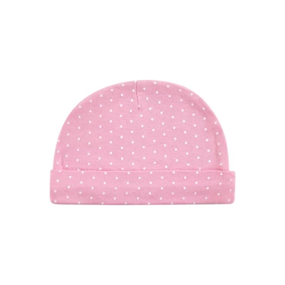 Hudson Baby Infant Girl Cotton Cap And Scratch Mitten Set, Blue Pink Floral, 0-6 Months 4 Hudson Baby Infant Girl Cotton Cap And Scratch Mitten Set, Blue Pink Floral, 0-6 Months - Image 4