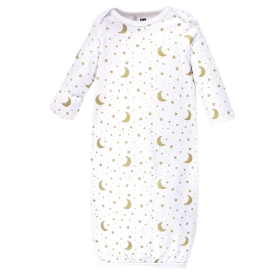 Hudson Baby Infant Cotton Long-Sleeve Gowns 3pk, Navy Stars & Moon, 0-6 Months 1 Hudson Baby Infant Cotton Long-Sleeve Gowns 3pk, Navy Stars & Moon, 0-6 Months