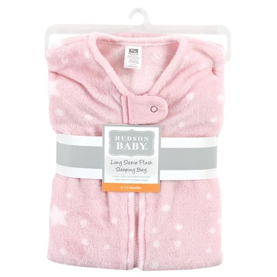 Hudson Baby Infant Girl Plush Sleeping Bag, Sack, Blanket, Long-Sleeve Night Sky 1 Hudson Baby Infant Girl Plush Sleeping Bag, Sack, Blanket, Long-Sleeve Night Sky