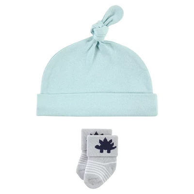 Hudson Baby Infant Boy Cap And Socks Set, Dinosaur, 0-9 Months 5 Hudson Baby Infant Boy Cap And Socks Set, Dinosaur, 0-9 Months - Image 5
