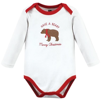 Hudson Baby Unisex Baby Cotton Long-Sleeve Bodysuits, Moose Be Christmas 2 Hudson Baby Unisex Baby Cotton Long-Sleeve Bodysuits, Moose Be Christmas - Image 2