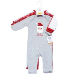 Hudson Baby Unisex Baby Cotton Coveralls, Santa Reindeer