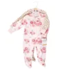 Hudson Baby Infant Girl Plush Sleep And Play, Blush Rose