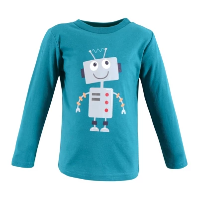 Hudson Baby Infant And Toddler Boy Long Sleeve T-Shirts, Dino Truck Robot 6 Hudson Baby Infant And Toddler Boy Long Sleeve T-Shirts, Dino Truck Robot - Image 6