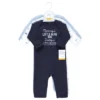 Hudson Baby Infant Boys Cotton Coveralls, Newest Family Member