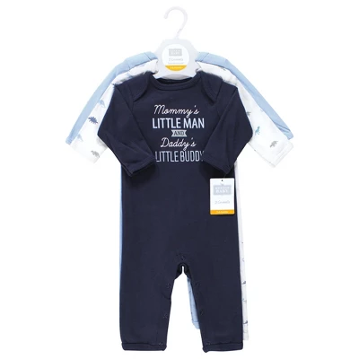 Hudson Baby Infant Boys Cotton Coveralls, Newest Family Member 1 Hudson Baby Infant Boys Cotton Coveralls, Newest Family Member