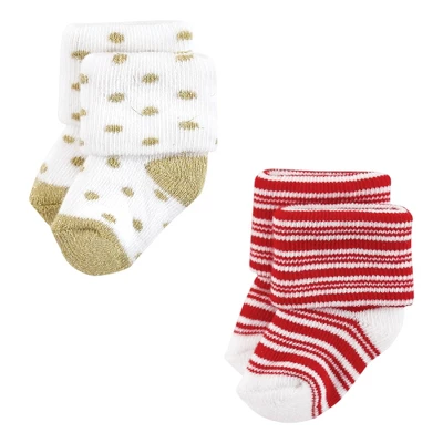 Hudson Baby Infant Girls Cotton Rich Newborn And Terry Socks, 12 Days Of Christmas Girl 5 Hudson Baby Infant Girls Cotton Rich Newborn And Terry Socks, 12 Days Of Christmas Girl - Image 5