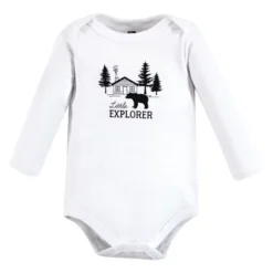 Hudson Baby Infant Boy Cotton Long-Sleeve Bodysuits, Baby Bear Gray Black 5-Pack -Hudson Baby Store GUEST e38e4d7e 6d31 495d 8f5e 93ce831423a7
