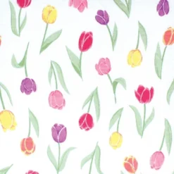 Hudson Baby Infant Girl Changing Pad Cover, Spring Tulips, One Size