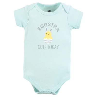 Hudson Baby Unisex Baby Cotton Bodysuits, Eggstra Cute 2 Hudson Baby Unisex Baby Cotton Bodysuits, Eggstra Cute - Image 2