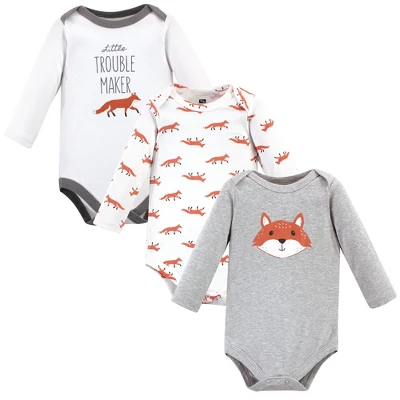 Hudson Baby Infant Boy Cotton Long-Sleeve Bodysuits, Little Fox 5 Hudson Baby Infant Boy Cotton Long-Sleeve Bodysuits, Little Fox - Image 5