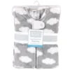Hudson Baby Infant Plush Sleeping Bag, Sack, Blanket, Gray Clouds