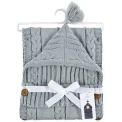 Hudson Baby Unisex Baby Knitted Baby Lounge Stroller Wrap Sack, Gray, One Size