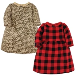 Hudson Baby Infant Girl Cotton Dresses, Buffalo Plaid Leopard -Hudson Baby Store GUEST e8e16925 5274 44cd b1de dab18cd14791