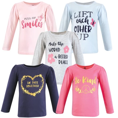 Hudson Baby Infant And Toddler Girl Long Sleeve T-Shirts, Be Kind 7 Hudson Baby Infant And Toddler Girl Long Sleeve T-Shirts, Be Kind - Image 7