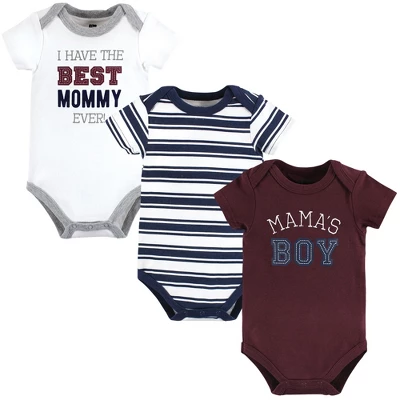 Hudson Baby Infant Boy Cotton Bodysuits, Mamas Boy 7 Hudson Baby Infant Boy Cotton Bodysuits, Mamas Boy - Image 7