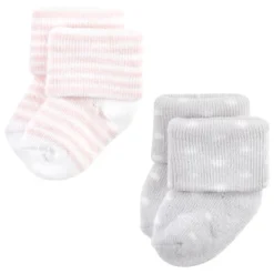 Hudson Baby Infant Girls Cotton Rich Newborn And Terry Socks, Pink Gray Elephant -Hudson Baby Store GUEST eb6bc3cc 367d 4a28 8cbf a77c0d455c20