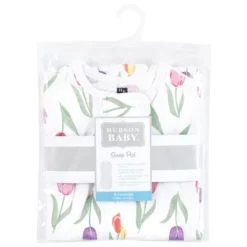 Hudson Baby Infant Girl Sleep Pod, Spring Tulips, 0-2 Months