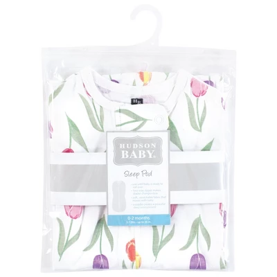 Hudson Baby Infant Girl Sleep Pod, Spring Tulips, 0-2 Months 1 Hudson Baby Infant Girl Sleep Pod, Spring Tulips, 0-2 Months