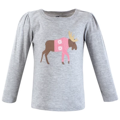 Hudson Baby Infant And Toddler Girl Long Sleeve T-Shirts, Girl Winter Animals 4 Hudson Baby Infant And Toddler Girl Long Sleeve T-Shirts, Girl Winter Animals - Image 4