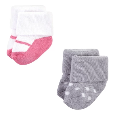 Hudson Baby Infant Girl Cotton Rich Newborn And Terry Socks, Bear Girl 5 Hudson Baby Infant Girl Cotton Rich Newborn And Terry Socks, Bear Girl - Image 5
