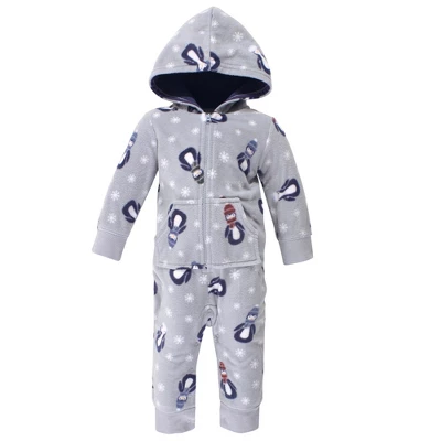 Hudson Baby Infant Boy Fleece Jumpsuits, Coveralls, And Playsuits 2pk, Blue Penguin 1 Hudson Baby Infant Boy Fleece Jumpsuits, Coveralls, And Playsuits 2pk, Blue Penguin