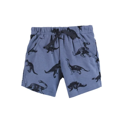 Hudson Baby Infant Boy Cotton Bodysuit, Shorts And Shoe Set, Dino Roar 3 Hudson Baby Infant Boy Cotton Bodysuit, Shorts And Shoe Set, Dino Roar - Image 3