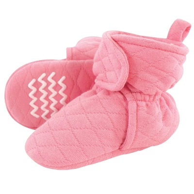 Hudson Baby Infant And Toddler Girl Quilted Booties, Begonia 2 Hudson Baby Infant And Toddler Girl Quilted Booties, Begonia - Image 2