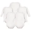 Hudson Baby Cotton Long-Sleeve Bodysuits 5pk, White